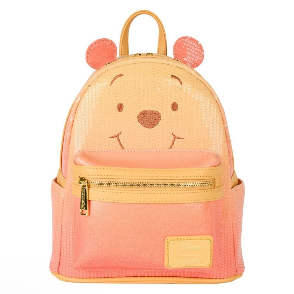 Loungefly Disney Winnie the Pooh Ombre Sequin Mini Backpack NWT